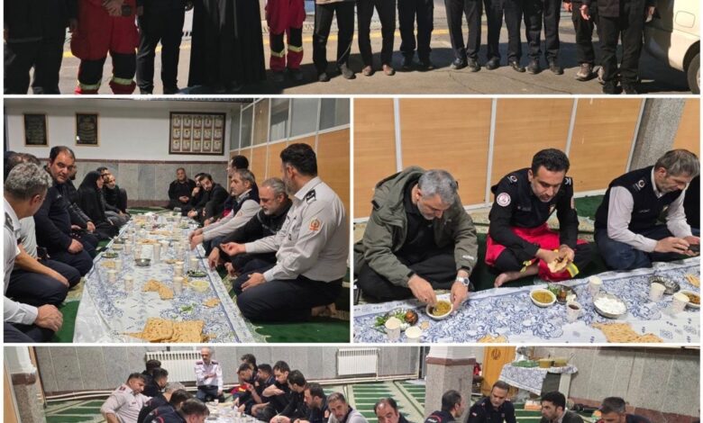 حضور معاون خدمات شهری و محیط زیست شهرداری تهران در جمع آتش‌نشانان تهران