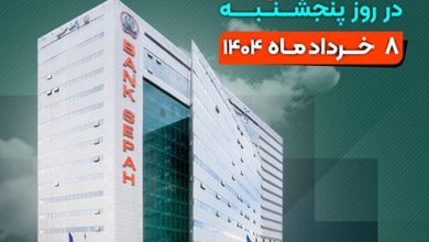 لیست شعب کشیک بانک سپه در روز پنجشنبه هشتم خردادماه