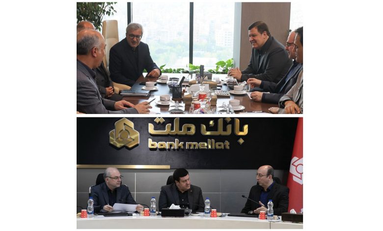 دیدار و گفت وگوی مدیرعامل بانك ملت و مدیران عامل دو خودروساز بزرگ كشور با محوریت رونق تولید و اشتغال