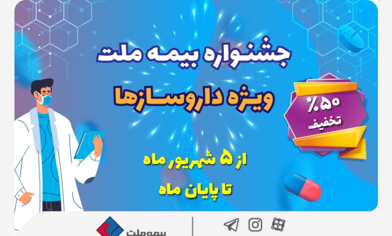 داروسازان از بیمه ملت تخفیف می گیرند
