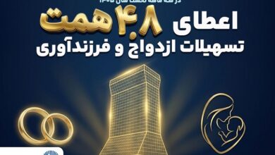 در سه ماهه نخست سال1405 ؛ بانک تجارت با اعطای 4.8 همت تسهیلات ازدواج و فرزندآوری از خانواده‌های ایرانی حمایت کرد