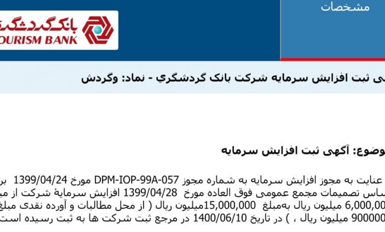 بانک گردشگری