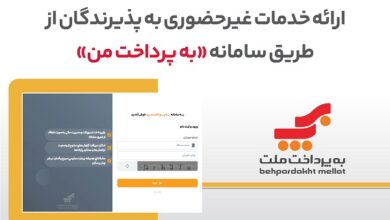 ارائه خدمات غیرحضوری به پذیرندگان كارتخوان های بانك ملت از طریق سامانه «به پرداخت من»