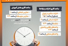 اینفوگرافیک/ بازگشت ساعت کاری نهادها از فردا به وضعیت عادی