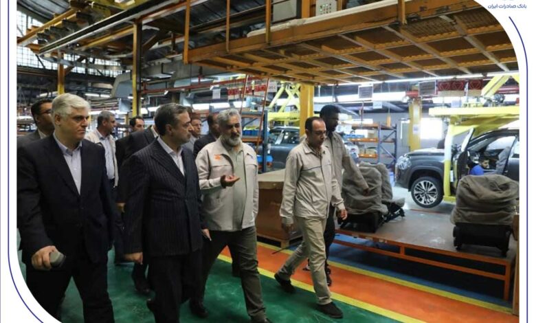 بازدید سرپرست بانک صادرات ایران از شرکت پارس‌خودرو