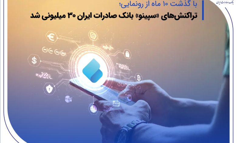 تراکنشهای «سپینو» بانک صادرات ایران 30 میلیونی شد