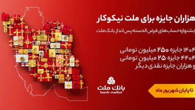 تمدید مهلت جشنواره حساب های قرض الحسنه پس انداز بانك ملت تا پایان شهریور