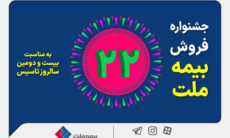 جشنواره فروش بیمه ملت با تخفیف ۲۲ درصدی و جوایز ویژه 