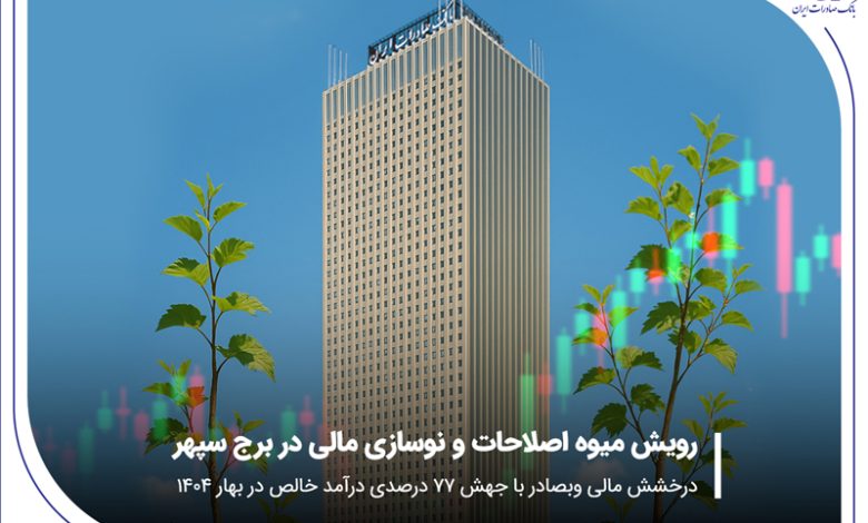 رویش میوه اصلاحات و نوسازی مالی در برج سپهر