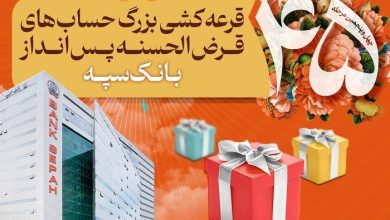 قرعه‌کشی بزرگ حساب‌های قرض‌الحسنه پس انداز بانک سپه 