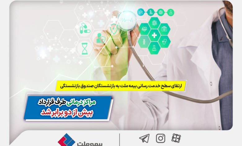 مراکز درمانی طرف قرارداد بیش از ۲ برابر شد