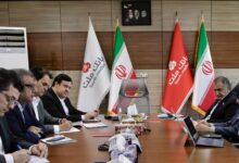 نشست مشترك مدیرعامل بانك ملت و رییس دانشگاه صنعتی شریف با موضوع حمایت از تولیدات علمی و فناورانه