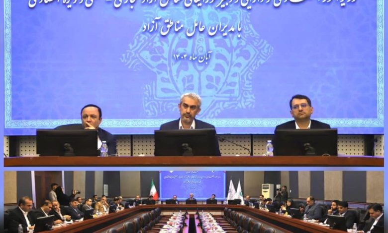 نشست هم اندیشی وزیر امور اقتصاد و دارایی و دبیرشورایعالی مناطق آزاد با مدیران عامل مناطق آزاد