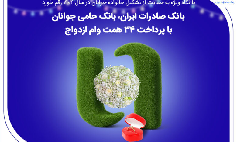 نگاه ویژه بانک صادرات ایران  در حمایت از تشکیل خانواده جوانان 