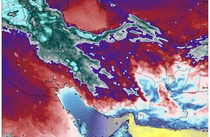 ورود سامانه بارشی به شمال و غرب کشور؛ باران و وزش باد شدید در ۱۰ استان