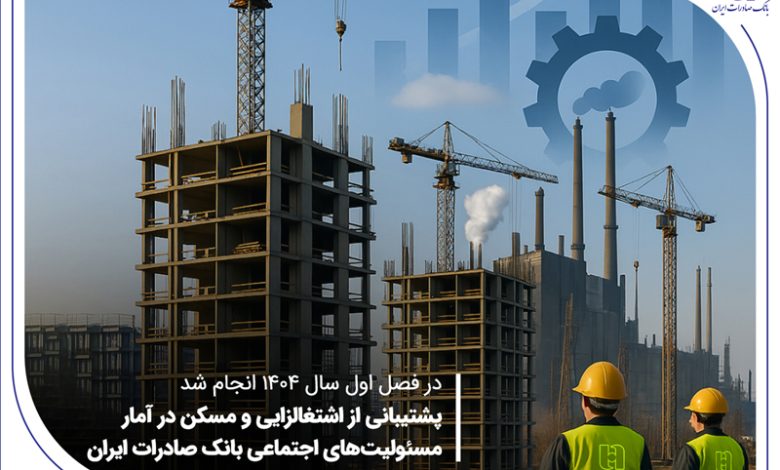پشتیبانی از اشتغالزایی و مسکن در آمار مسئولیتهای اجتماعی بانک صادرات ایران